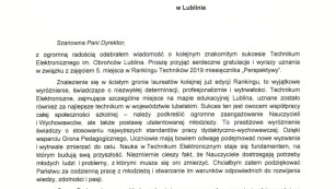 Gratulacje od Prezydenta Miasta Lublin